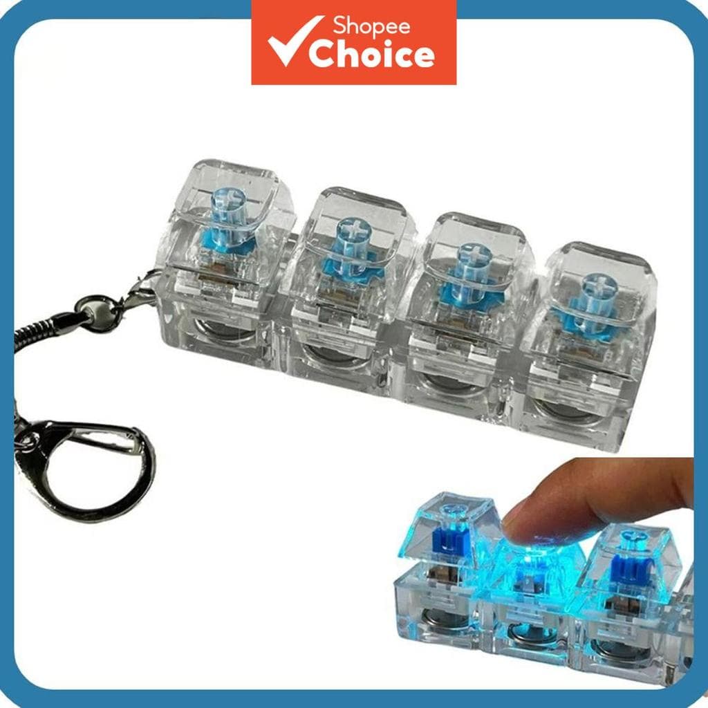  Fidget Spinner Chaveiro com Teclado de 4 Teclas, Alívio do Estresse, Passatempo e Brinquedo