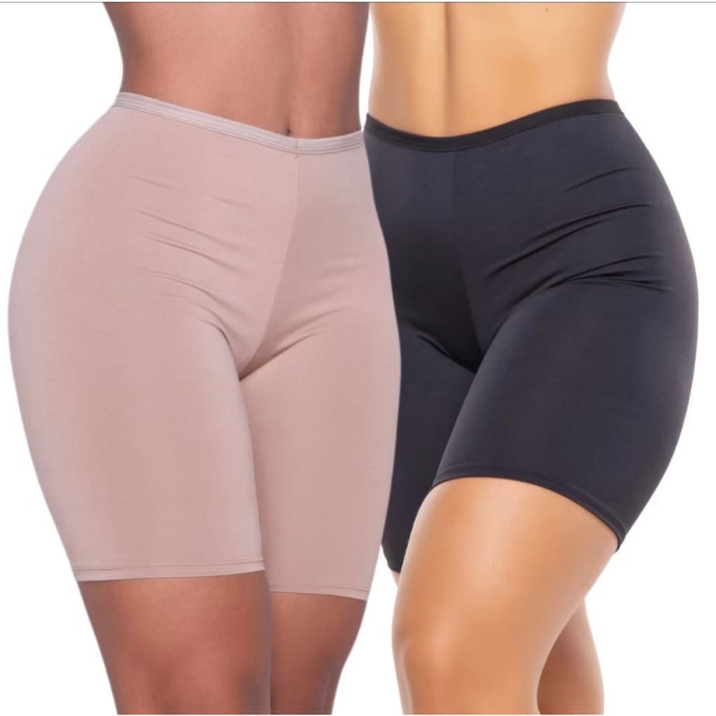 Kit Short Anágua Segunda Pele Bermuda Evangélica Para Usar Com Saias E Vestidos Sobre Pele Conforto Adulto