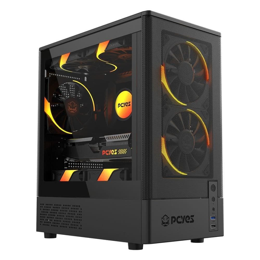 Gabinete Gamer PCYES Kauri BLACK Vulcan - GKRIBV