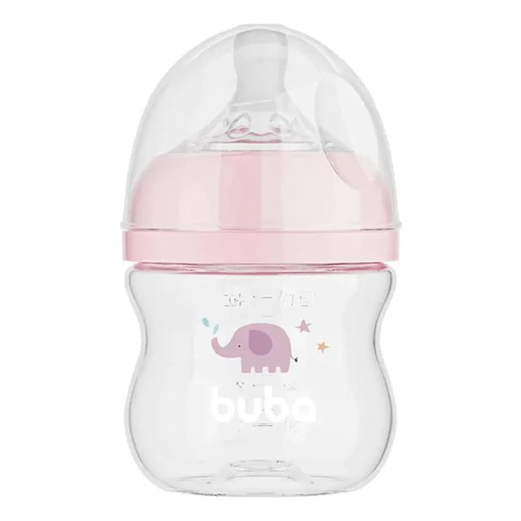 Mamadeira Buba Easy Flow Elefante Rosa 120ml