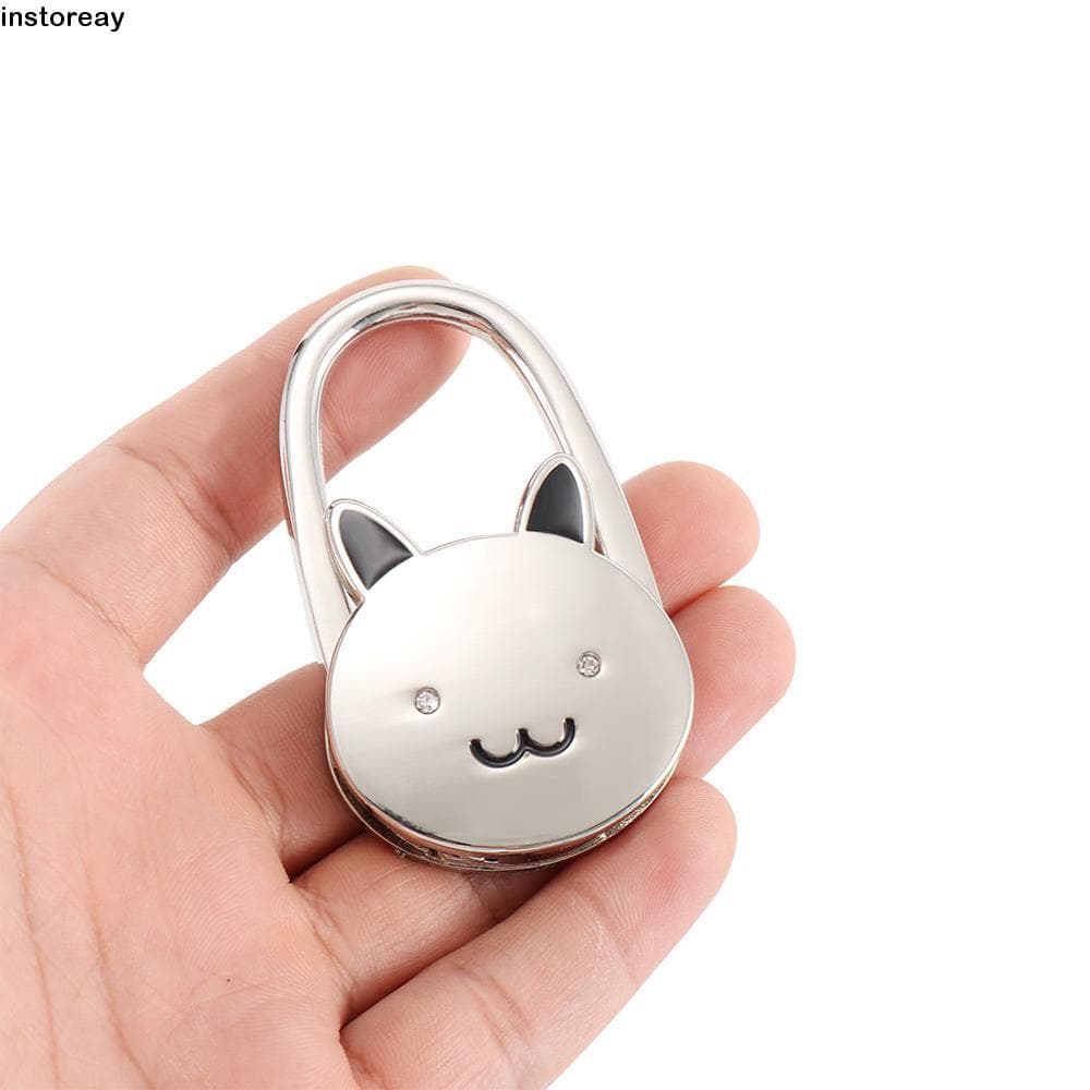 INSTOREAY Bolsa Gancho Portátil Estilo Gato Acessórios Mesa De Metal Ganchos Pendurados