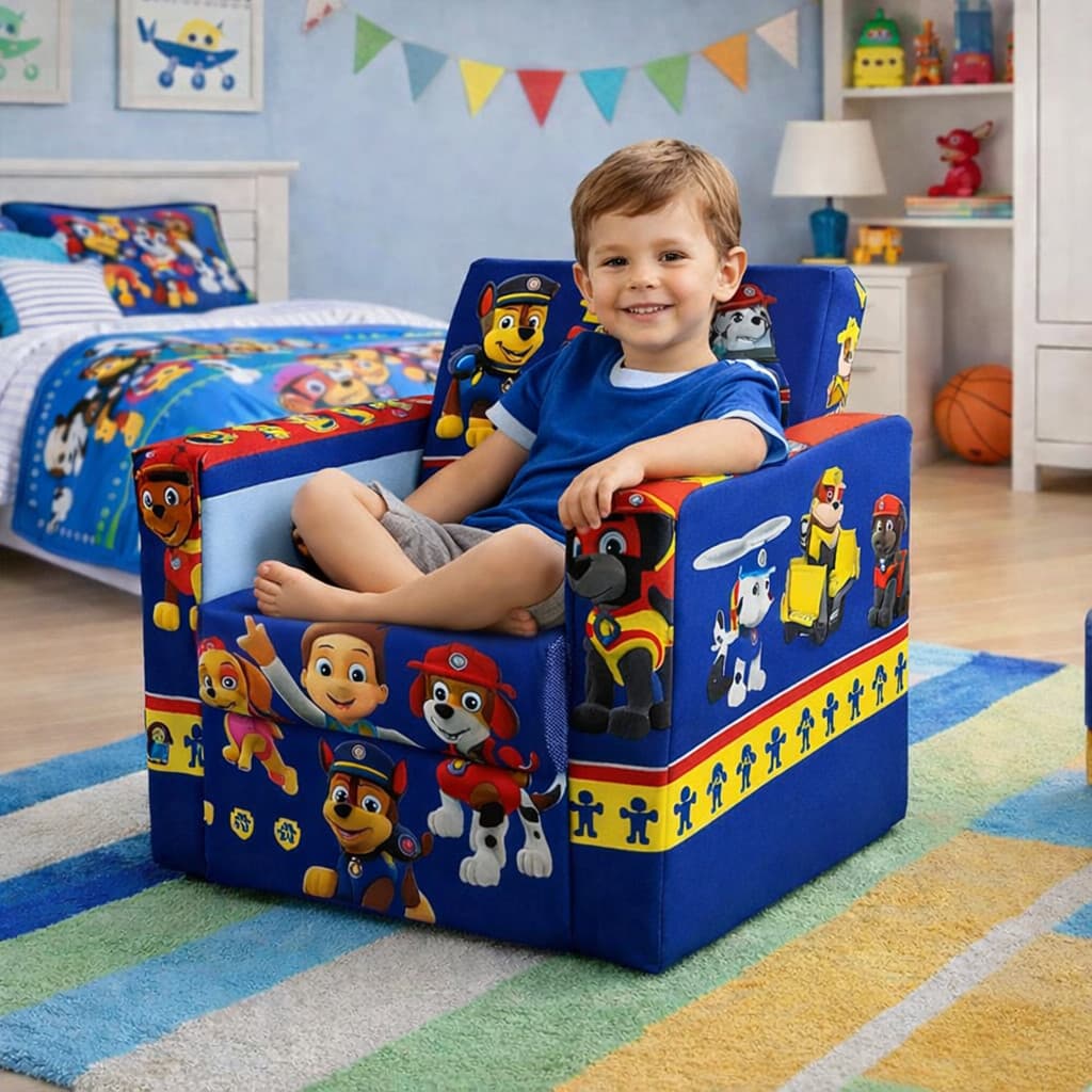 Sofazinho Infantil Menino E Menina Personagens Estampados Confortável Compacto Decorativo Multiuso