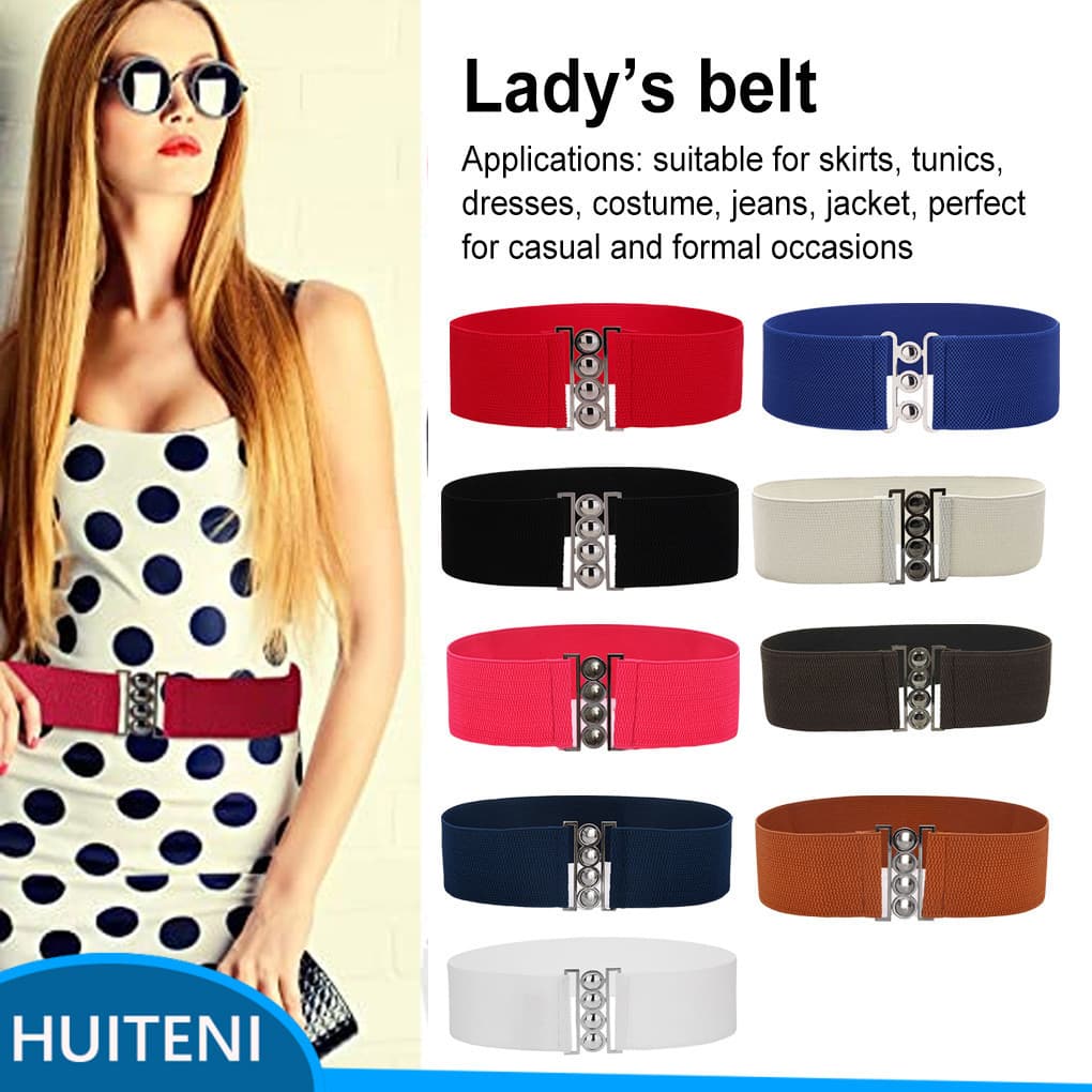 1/2/3 Faixa De Cintura Elástica Ajustável Confortável Com Fivelas Enfeites Multicoloridos Cintos De Dia Dos Namorados Pa