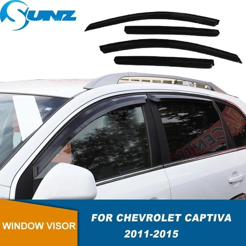 Defletores De Janela Lateral Para Chevrolet Captiva 2011 2012 2013 2014 2015 Do Carro Chuva Viseira Pára-Brisa Sol Guard