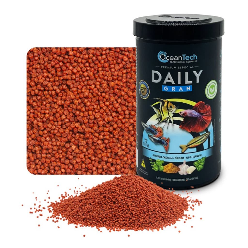 Ração Ocean Tech Daily Gran 25g - Para Peixes Ornamentais