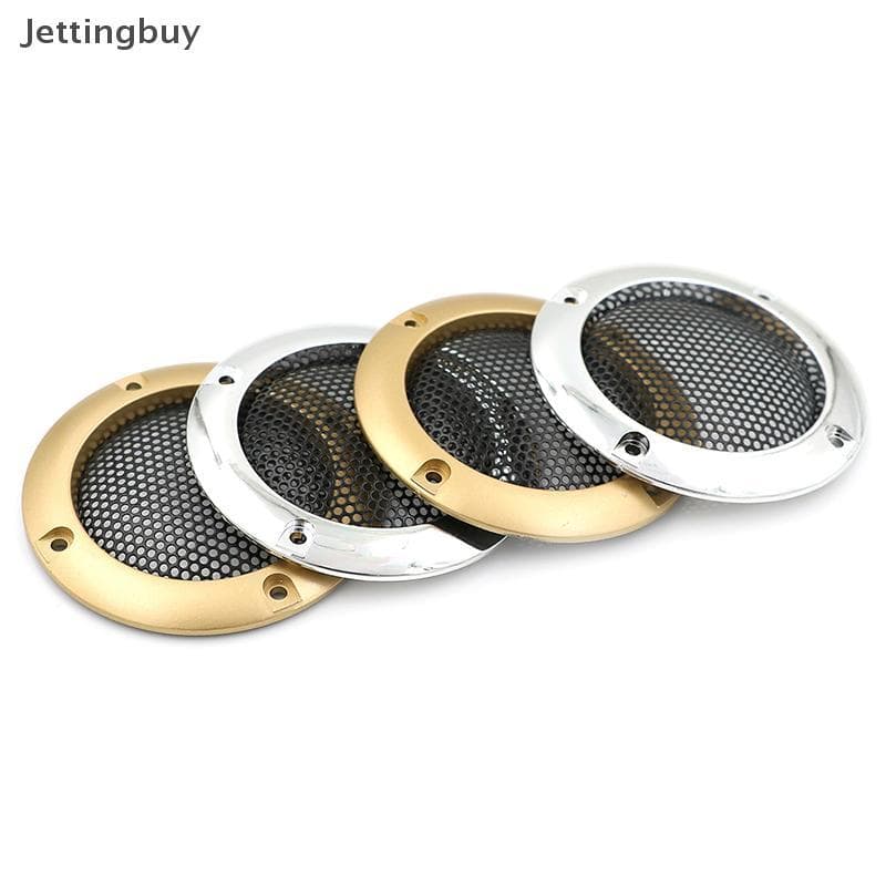 [Jetingbuy] 2pcs 2 " Polegadas Capa De Alto-Falante De Áudio Círculo Decorativo Grade De Malha De metal Novo