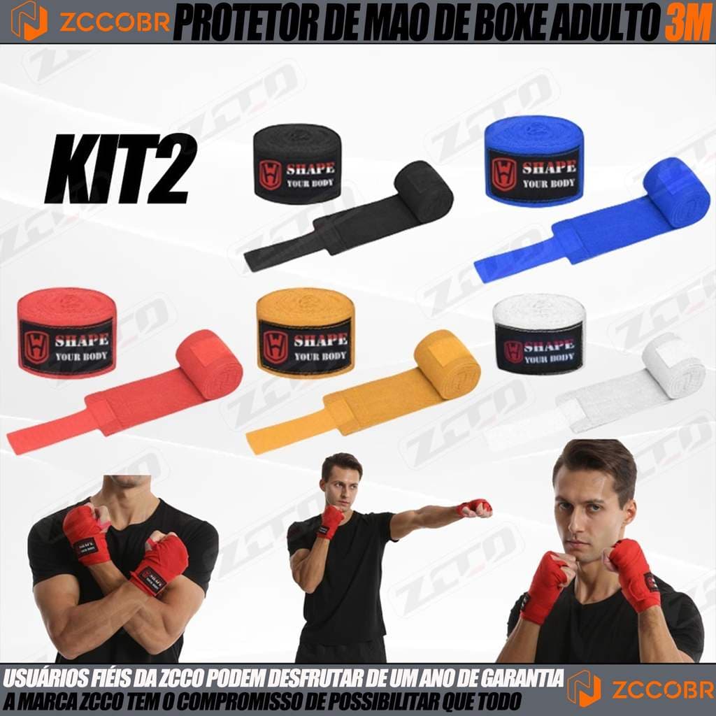 ZCCOBR Muay Thai Par Bandagem Faixa Atadura Luta Boxe Kit2