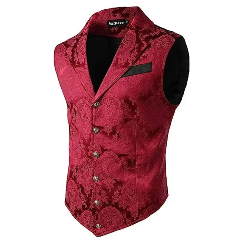 2024 Masculino Vitoriano Terno Colete Steampunk Gótico Casual Desempenho De Palco Traje Vestido De Noite