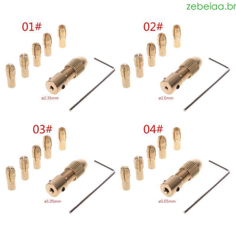 Zebeia 7 Peças Conjunto 2 2 35 4 05 5 05mm Eixo Do Motor Elétrico Mandril Braçadeira Fixação 0 5-3