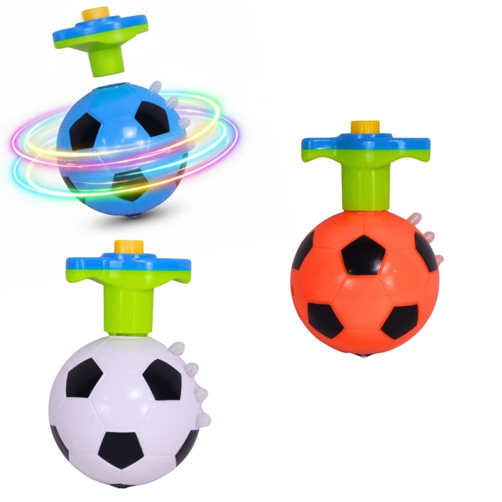 Pião Eletrônico Bola de Futebol com Luzes - Castela