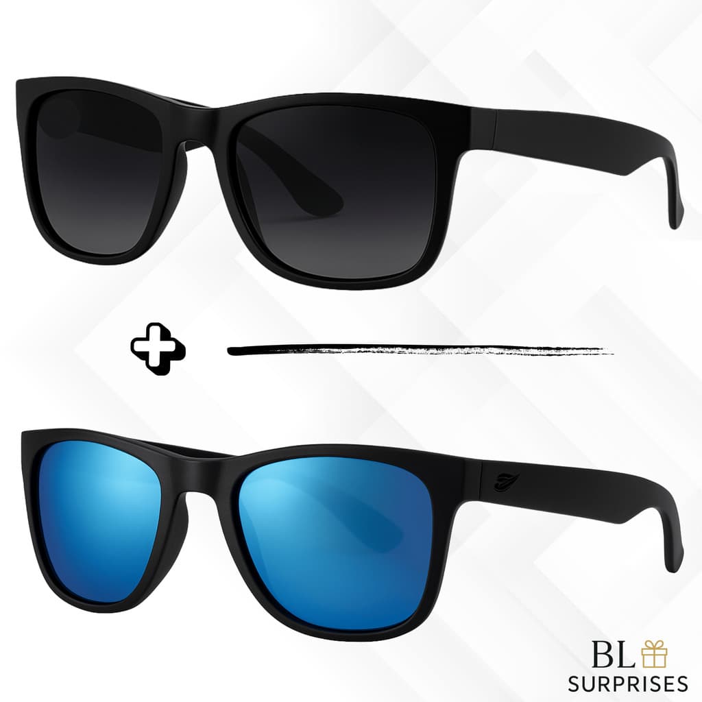 2 Óculos de Sol Estilo Justin Quadradinho UNISSEX Premium Diversas Cores | 100% Qualidade