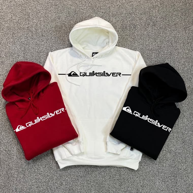 MOLETOM QUIKSILVER CANGURU Surfista Surf Surfando para onda silver em Algodão - Estilo e Conforto Unificados