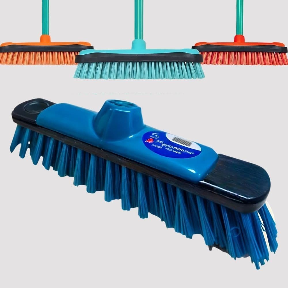 Vassoura Esfregão Limpeza Pesada Para uso Calçada Quintal Cerdas Duras Com ou Sem Cabo