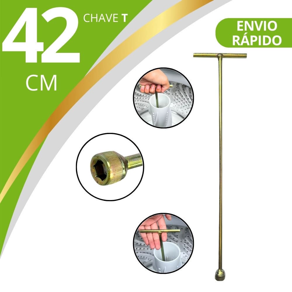 Chave T 10mm Longa 42cm Agitador Brastemp Electrolux