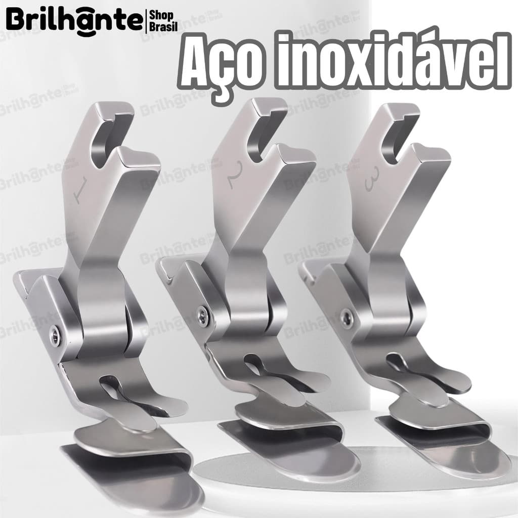 Calcador De Barra Bainha Dobra Bolso P351 Ajustável Pezinho Para Máquina Reta Industrial De Costura