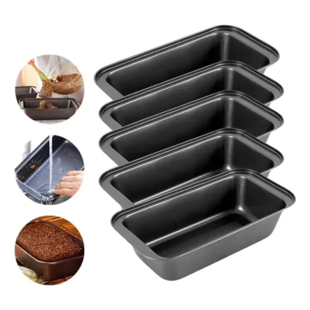 Forma Assadeira  Antiaderente Pão Caseiro  25CM×12,8CM×6CM Retangular  Não Gruda  Bolo Inglês Teflon