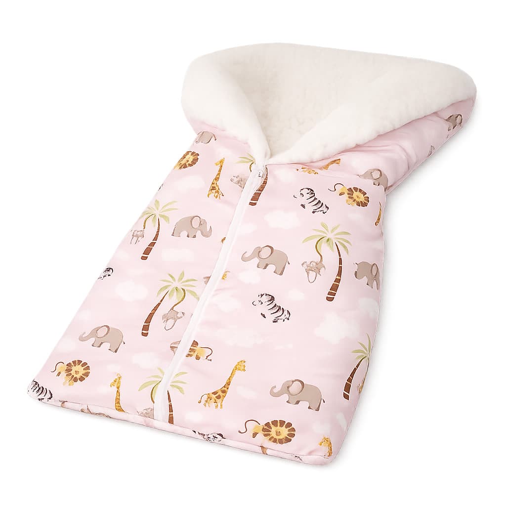 Saco de Dormir Bebê Com Sherpa Safari e Balão