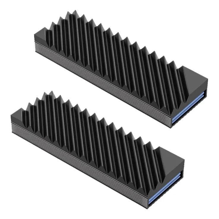Dissipador de Calor para SSD M2 2280 em Alumínio, Com Thermal Pad - PROLONGA A VIDA ÚTIL DO SEU SSD - Desktop, PS5