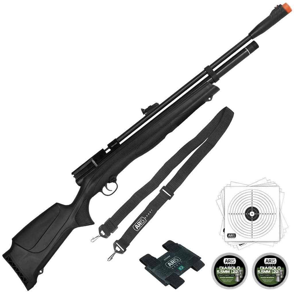 Kit Carabina Pressão Beeman 5.5mm 1336s PCP 60J Bandoleira