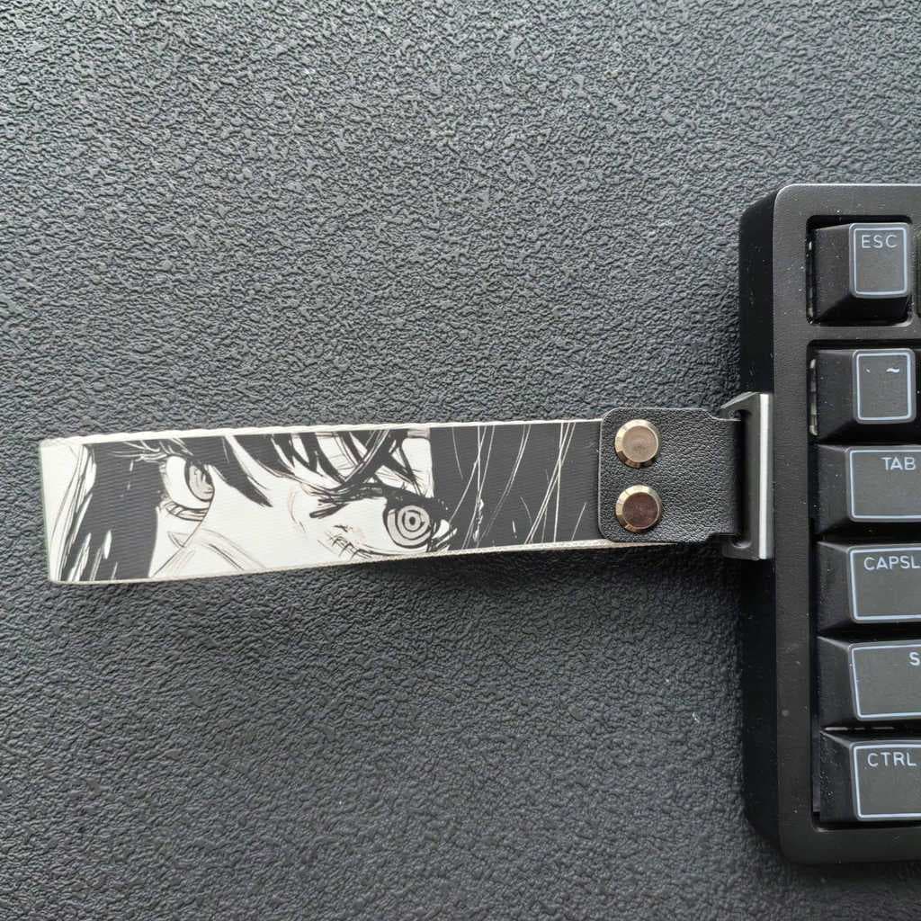 Correia De Fita Para Teclado De Anime Devil's Eye Wooting 60HE ATK68 Nylon PU Strap Com E Parafusos 3M