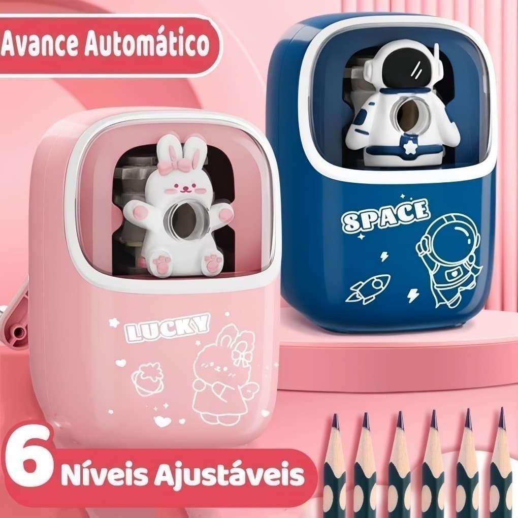 Apontador Manual Automático com Reservatório e Proteção avançada– Ideal para Uso Escolar e Profissional