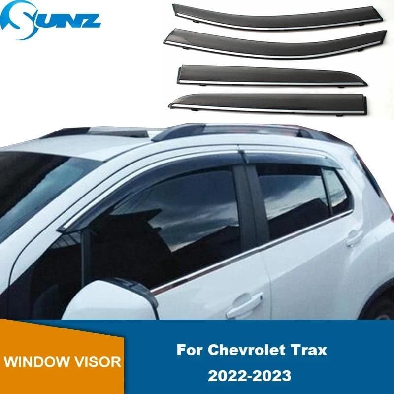 Viseira De Janela Lateral Para Chevrolet Trax 2022 2023 Do Carro Defletores De Vento Viseiras De Ventilação Sol Chuva Es