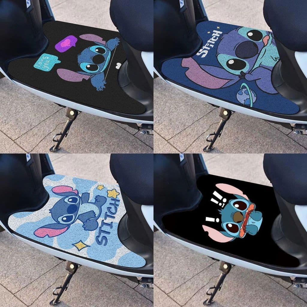 O tapete de fibra Stitch para scooters elétricas é à prova d'água e à prova de poeira, adequado para todas as estações