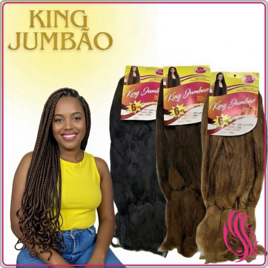 Super Jumbão 6X King Jumbão e Cherey Evolution 400g | Volume Máximo, Tranças Longas e Poderosas