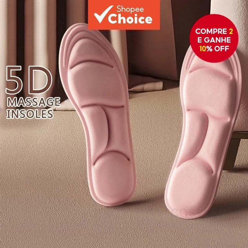 Palmilhas De Espuma Viscoelástica 5D Para Conforto , Suporte De Arco , Absorção De Choque , Perfeitas Calçados Casuais E