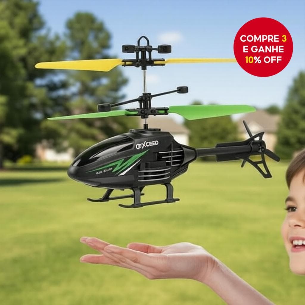  Aeronave de Controle Remoto Helicóptero para Crianças Canal Duplo Rádio