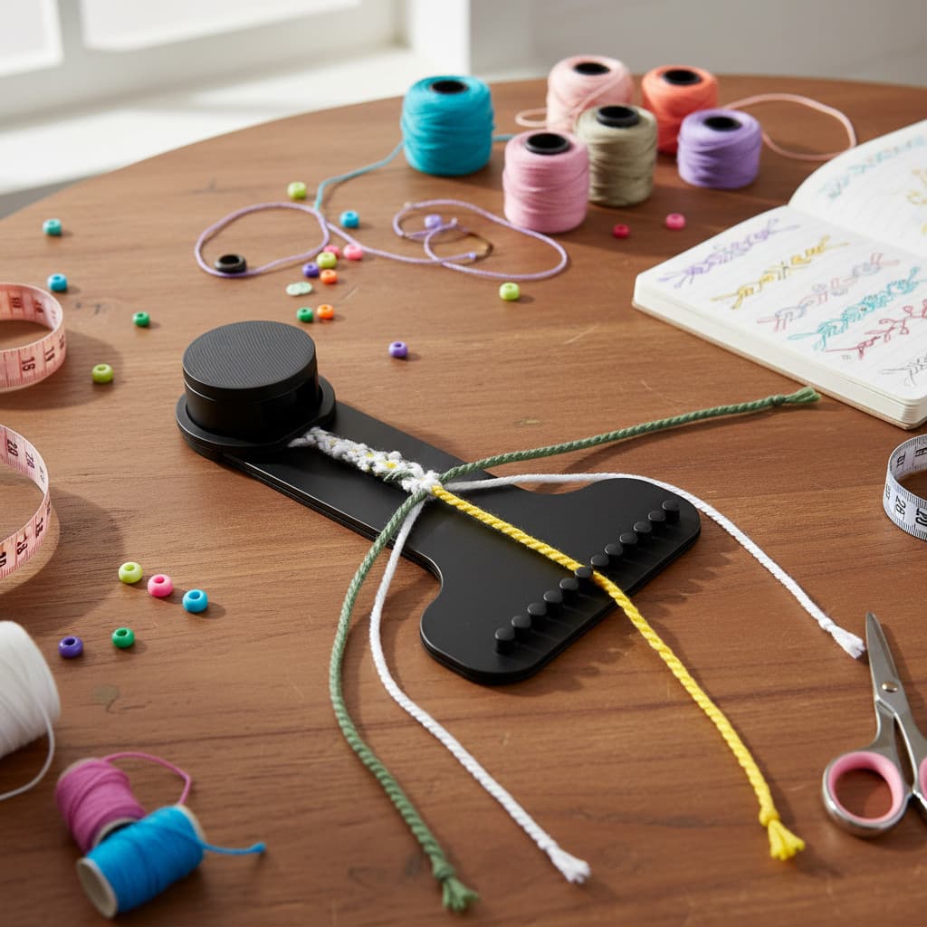 Suporte Maquina Para Fazer Pulseiras Trançador Manual