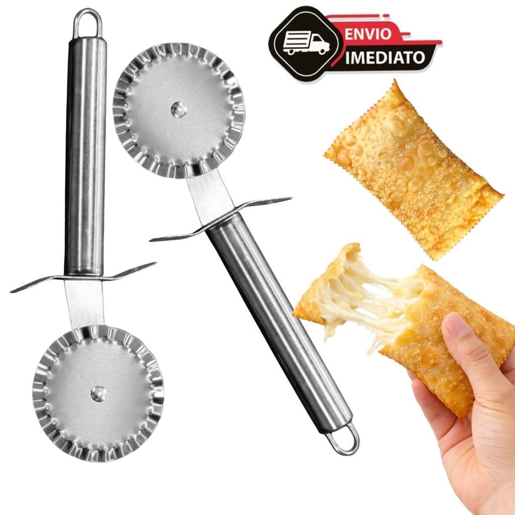Cortador Fechador de Pastel em Inox | Utensílio de Cozinha para Selar, Cortar e Decorar Massas