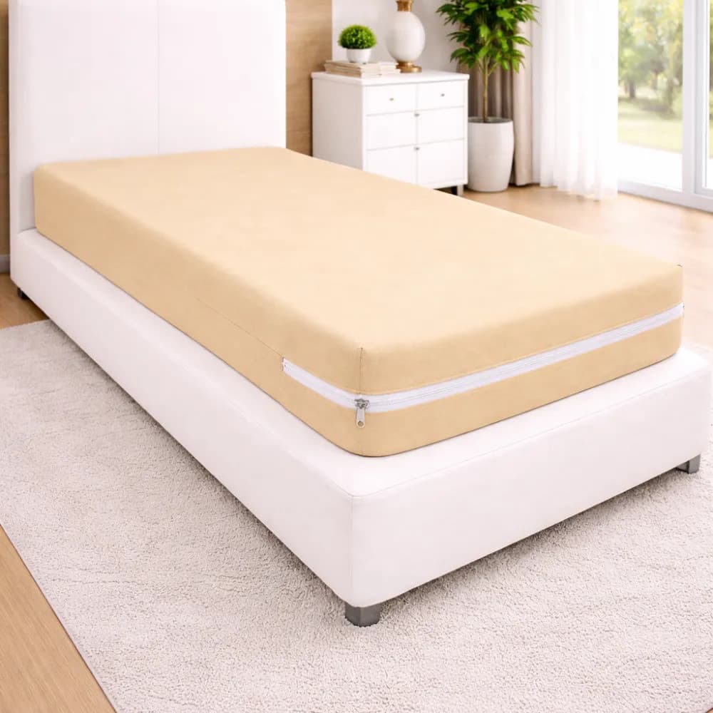 Capa De Colchão Cama Solteiro Malha Gel C/ Zíper Resistente Luxo Premium Toque Macio