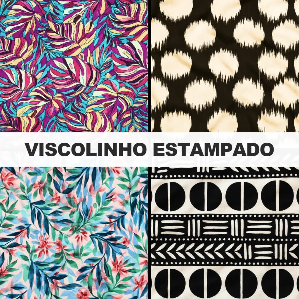 Tecido Viscolinho Estampado RAZAI Premium | 100% Viscose