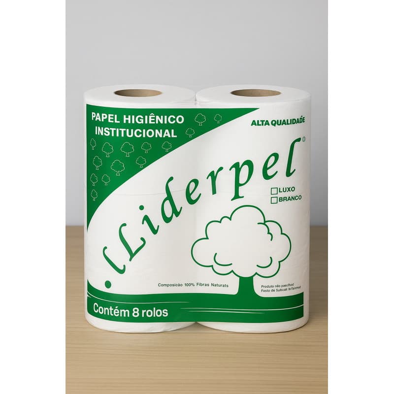 Papel Institucional Rolão Branco com 8 rolos pacote