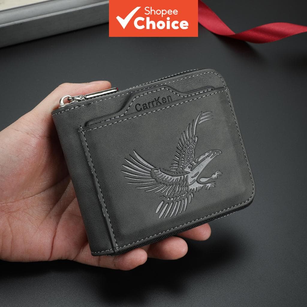 Nova Carteira Multifuncional Masculina Com Vários Slots Eagle Pattern Design Versátil Para Uso Diário Juvenil