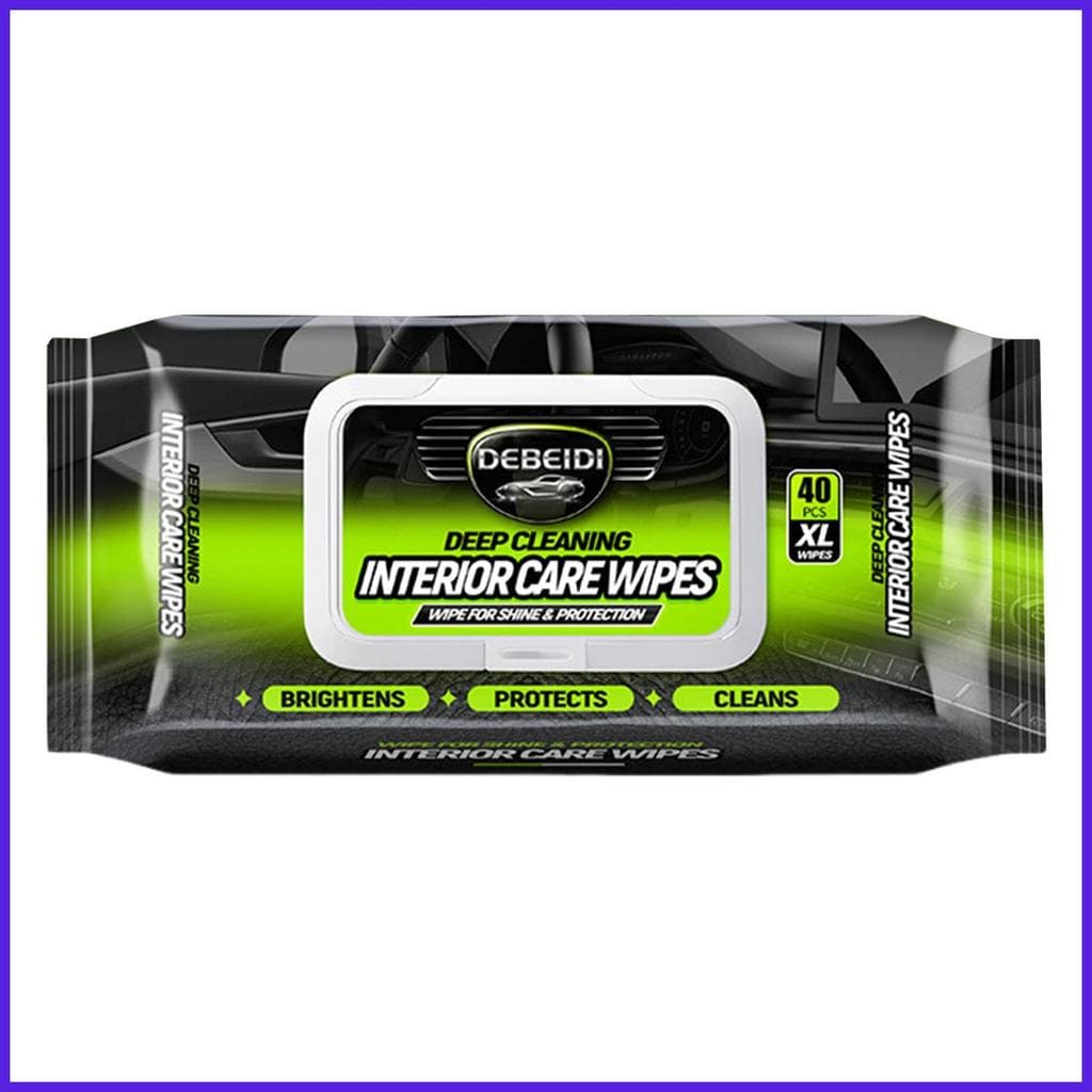 Toalhetes De Limpeza Para Interior De Carro , 40 Peças , Removedor Rápido E Fácil De Manchas Estofamento , Interiores De