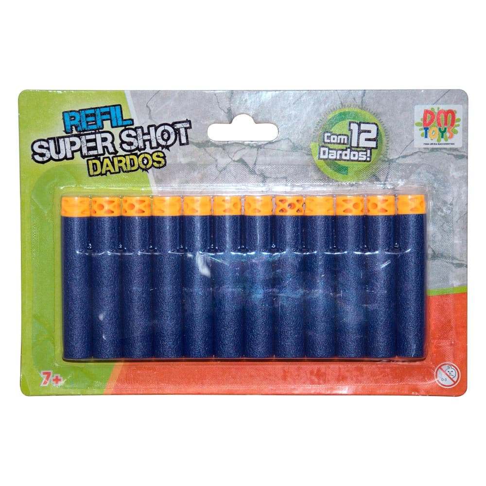 REFIL C/12 DARDOS SUPER SHOT - DM TOYS DMT6167