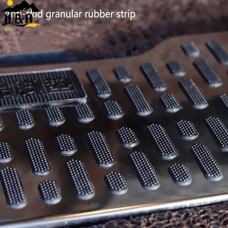 [H & B] Auto Pé Resto Pedal Placa Tapetes Antiderrapante Almofada De Calcanhar Inoxidável Para Tru Suv Bla Bege Marrom A