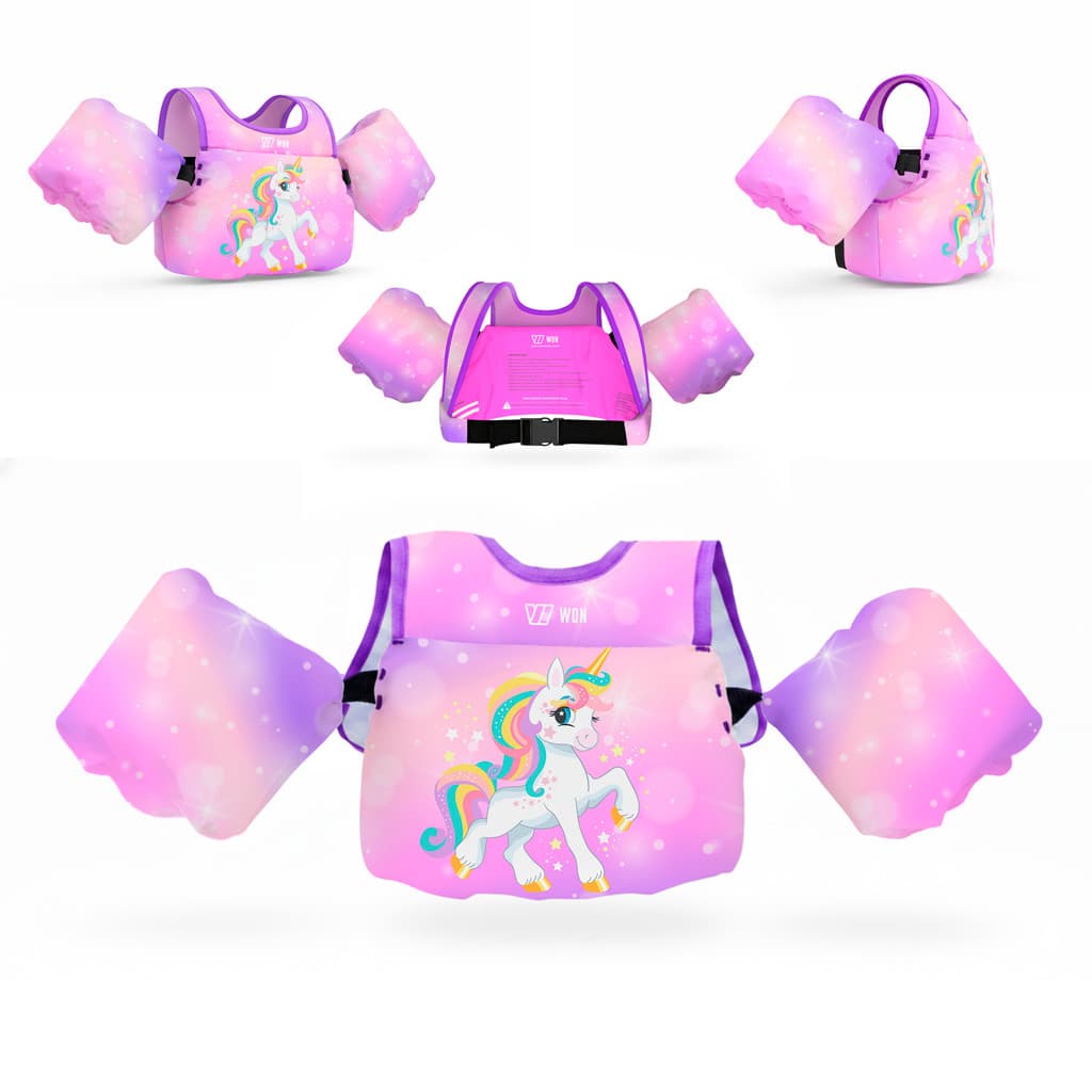Boia Colete Salva Vidas Unicórnio Flutuador Infantil
