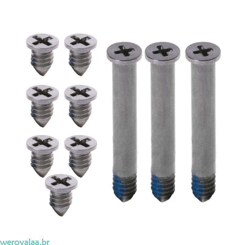Weroyala 10 Peças Conjunto Fundo Para Parafuso Caixa 3 Longo 7 Kit Parafusos A1278 A1286 A1297 13 15 17