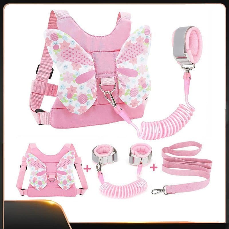 kit3 Coleira Infantil Mochila Guia De Segurança Anti Perda Cinta