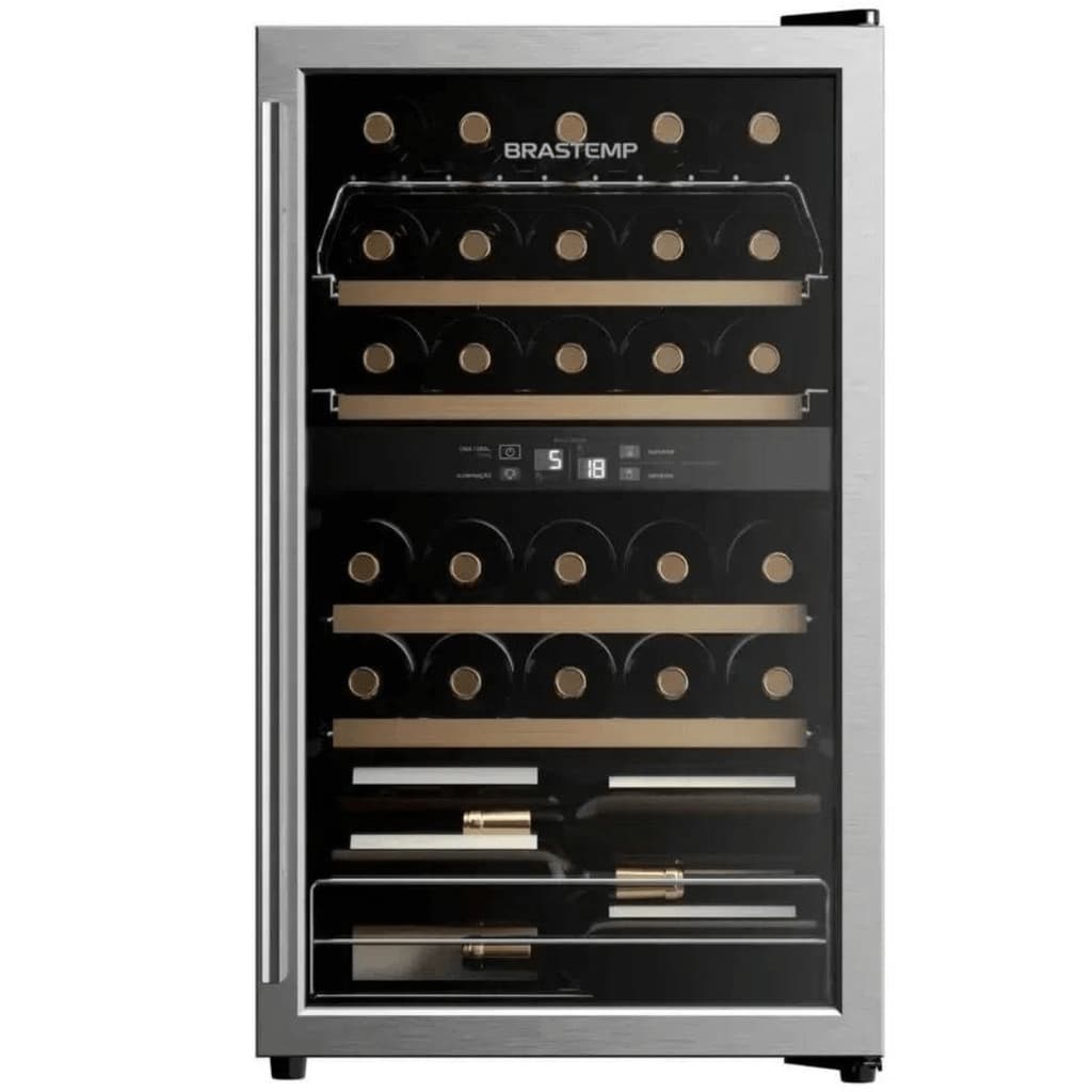 Adega Brastemp BZB33BE 33 Garrafas Dual Zone Inox