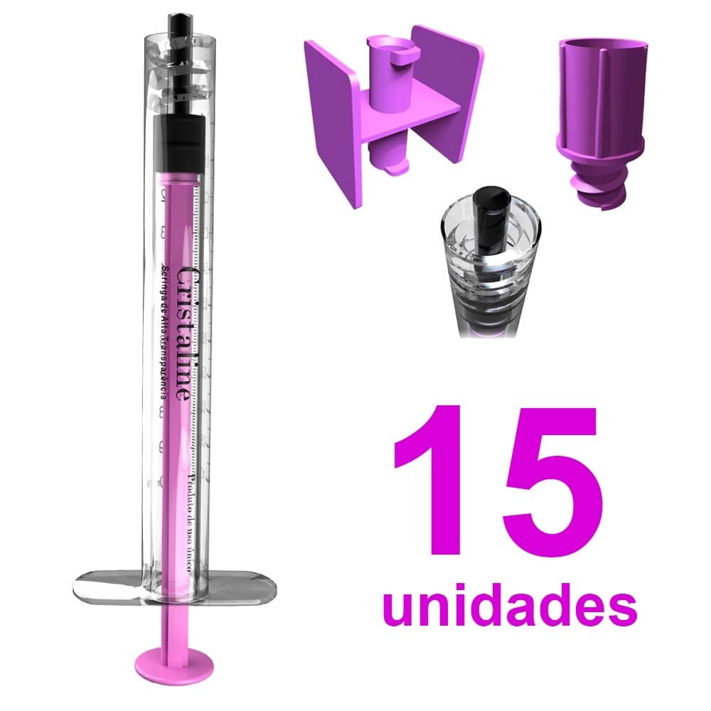 Seringa Cristaline Zero Resíduo e desperdício 1ml - 15 unid