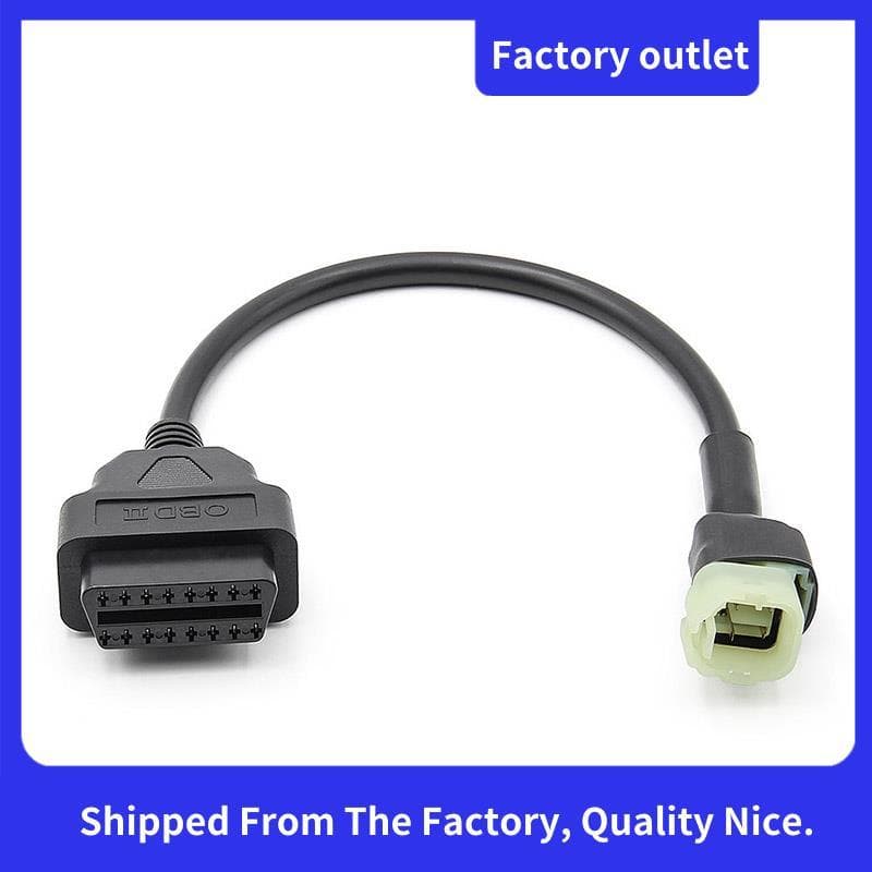 Cabo Adaptador De Diagnóstico OBD2 Para 4 Pinos , Peças De Detecção De Falhas De Motocicleta Motos Honda