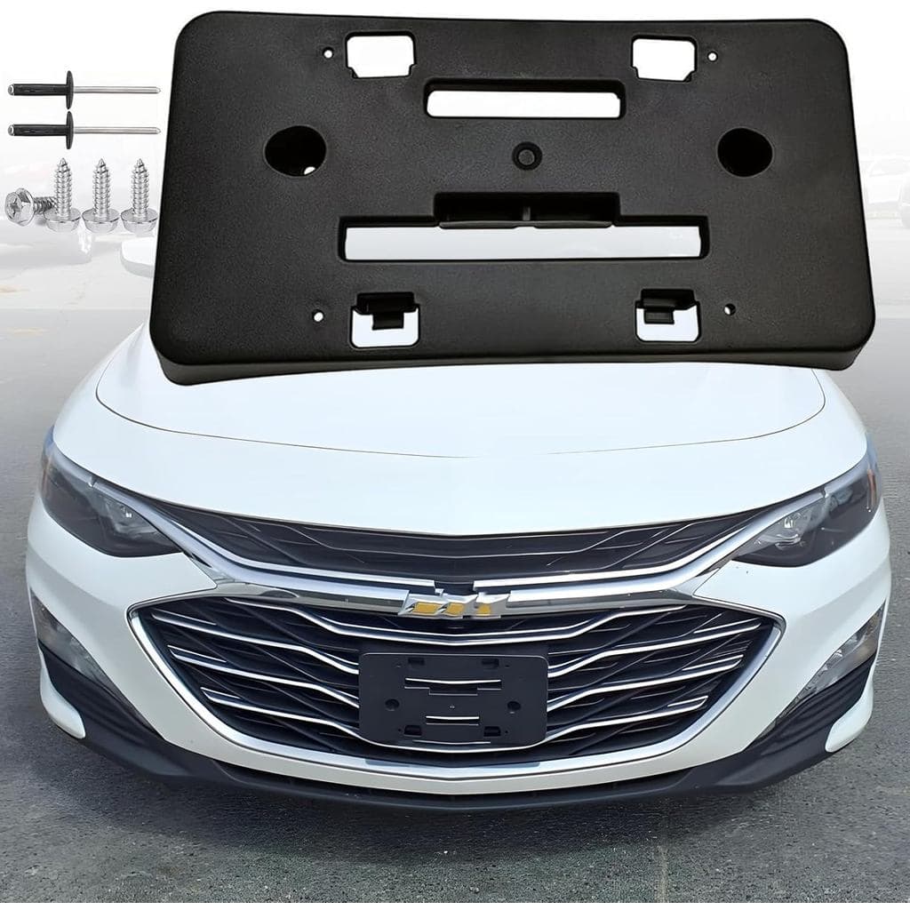 FASTCHE Moldura de Placa de Licença Frontal Compatível com Chevy Malibu 2019 2020 2021 2022 2023 2024 2025 Suporte de Mo