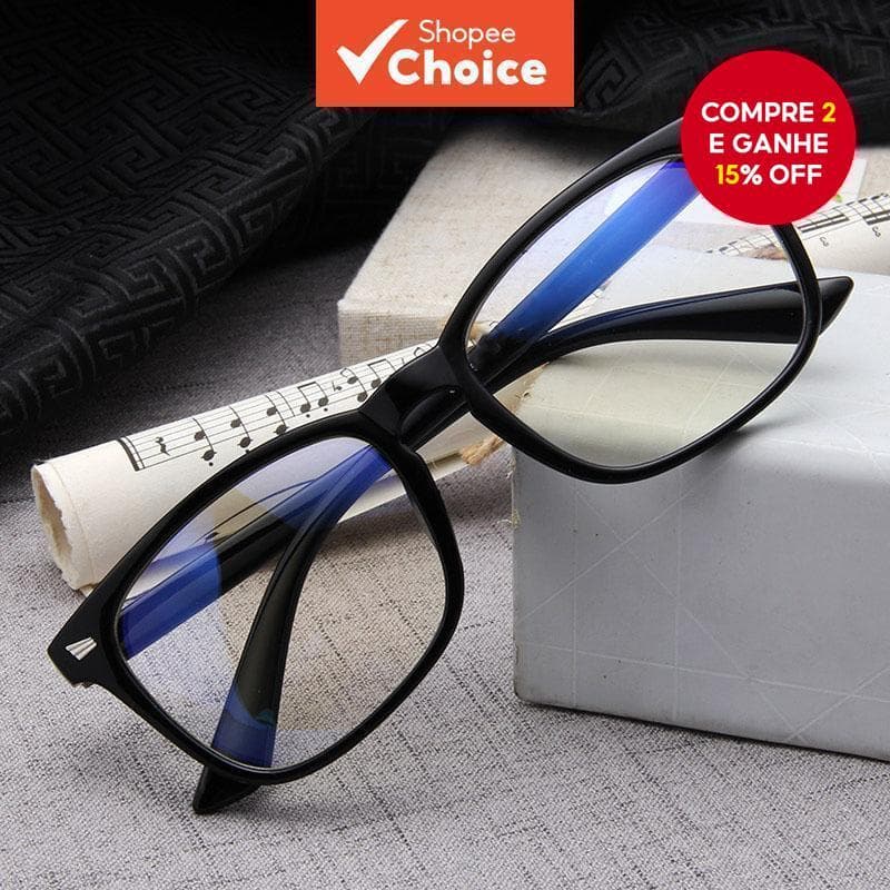 Óculos Retrô Com Bloqueio De Luz Azul-Armação Leve E Confortável Para Computador/Jogos/Uso Diário