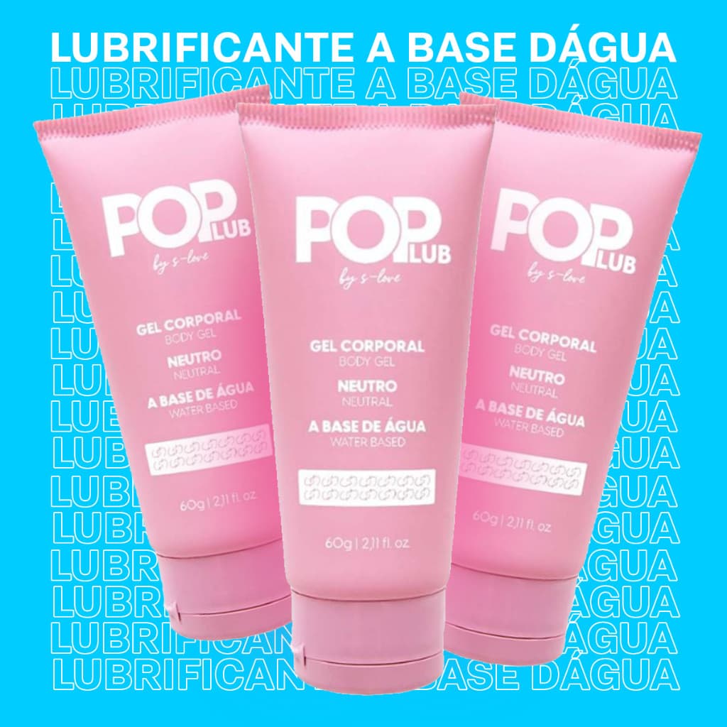 Gel Lubrificante Para Sexo Anal ou Vaginal Pop Lub Neutro 60g  SexShop