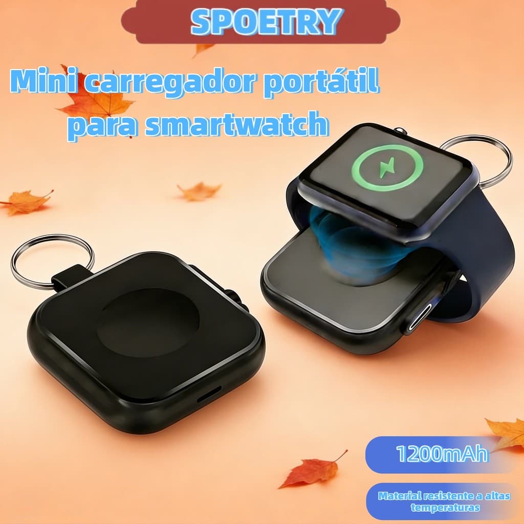 Carregador magnético sem fio Apple Watch USB-C portátil rápido