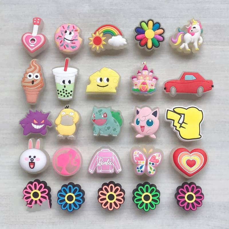 MIss Zoe LED Jibz Sacos De Buraco De Desenho Animado Acessórios Flor Fofa